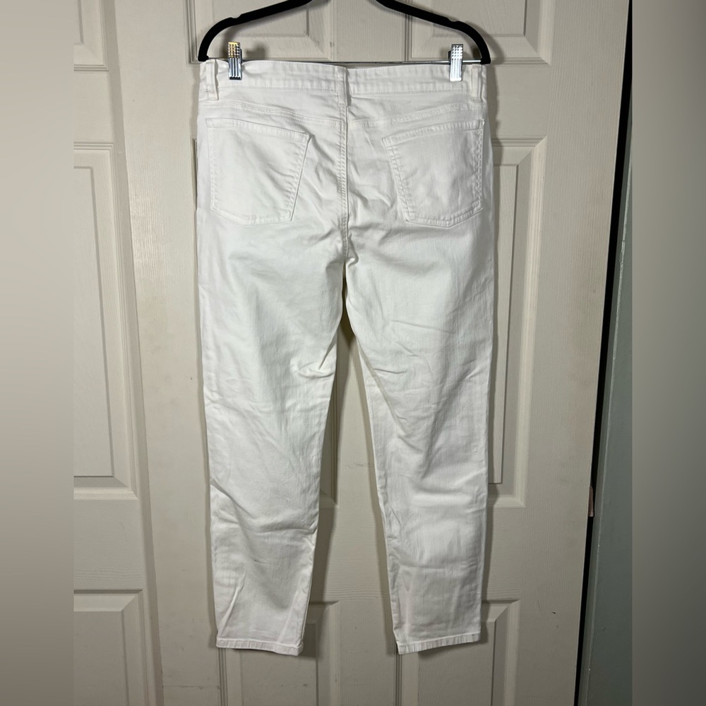 Eileen Fisher Cropped Jeans in white, size 12 - Picture 4 of 5